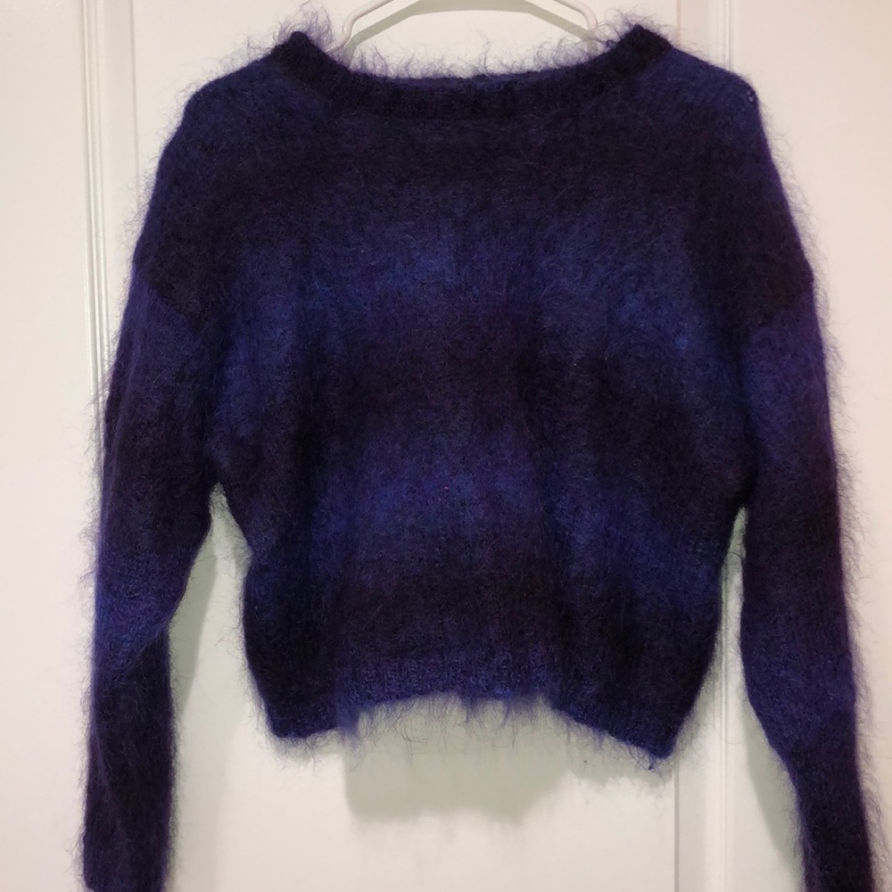 Size MEDIUM/LARGE purple plush sweater
